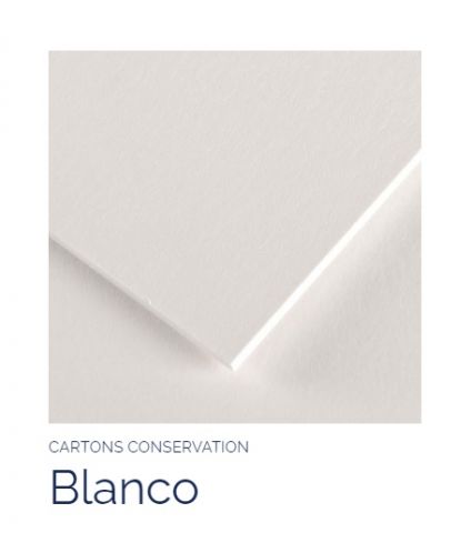 CARTÓN CONSERVACIÓN 80x120cm (2,4mm) CANSON blanco puro