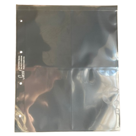 FUNDAS POLIESTER 75 MIC P/CAJA ANILLAS 4 DIV. 115x150mm (PACK 25)