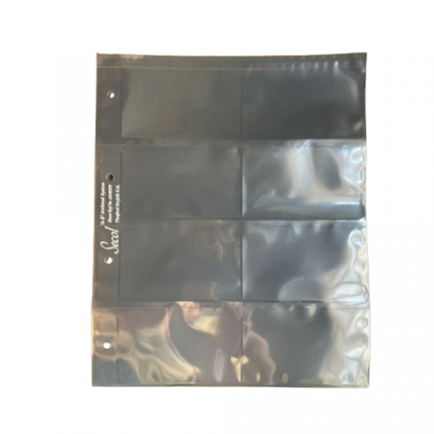 FUNDAS POLIESTER 75 MIC P/CAJA ANILLAS 8 DIV. 75x112mm (PACK 25)