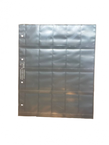 FUNDAS POLIESTER 75 MIC P/CAJA ANILLAS 20 DIV. 43x65mm DIAPOSITIVAS (PACK 25)