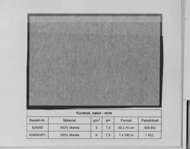 PAPELES JAPONESES KURANAI NATURAL 52x94cm 9grs