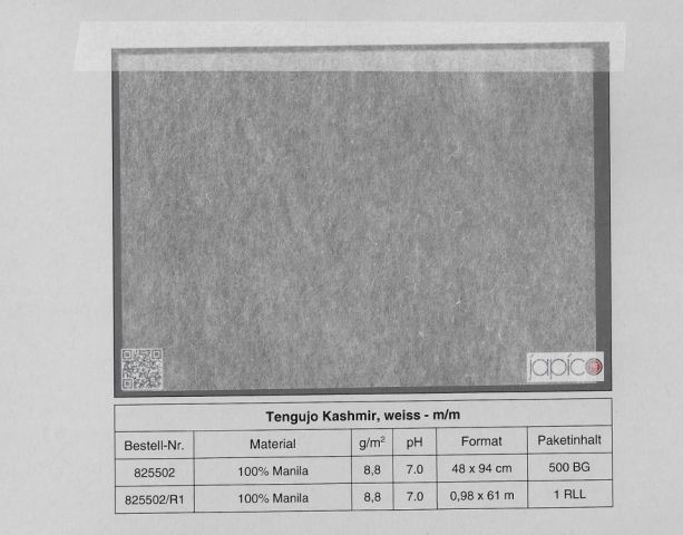 PAPEL JAPONES TENGUJO KASHMIR 48x94cm 8,8gr