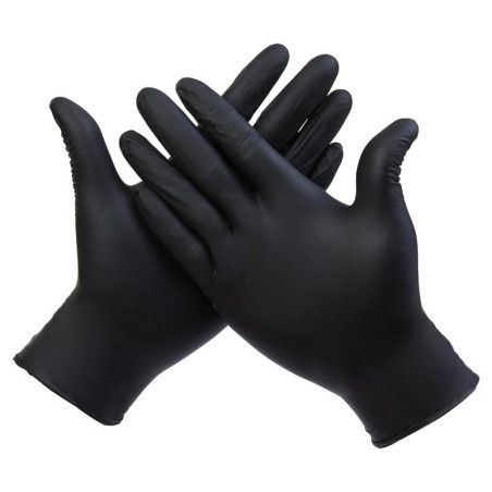 GUANTES DE NITRILO NEGROS GRANDES