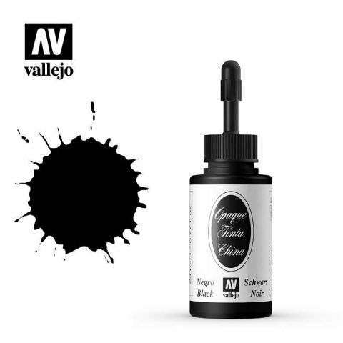 TINTA CHINA OPACA NEGRA x 23 ml