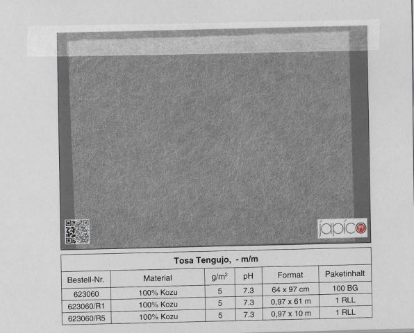 PAPEL JAPONES TOSA TENGUJO 64x97cm 5grs