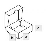 CAJA TAPA ABATIBLE (IIa) Cartón Castello 1.3mm 320x240x100mm