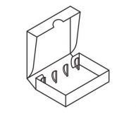 CAJA CON ANILLAS (XII) A4 Cartón Castello 1,3mm