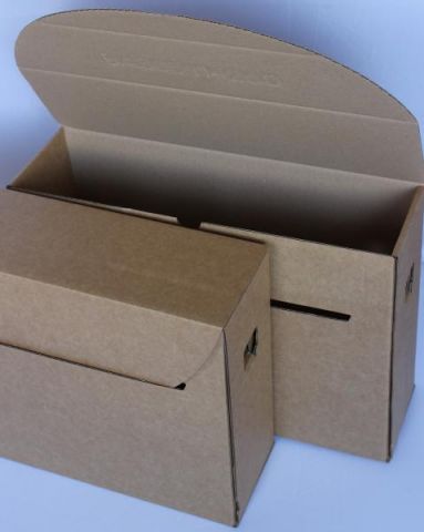 CAJA DE ARCHIVO CORRUGADO marrón