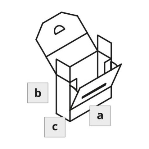 CAJA DE ARCHIVO con frente abatible 370x250x110mm Cartón Francesco 1,3mm (Beskid IVa)
