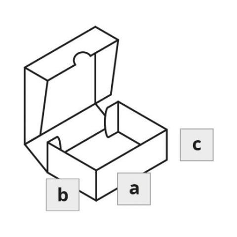 CAJA TAPA ABATIBLE (IIa) Cartón Castello 1,3mm 380x275x80mm